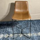 Open Box: Slope Leather Counter Stool (26") -  Saddle Leather Nut, Charcoal
