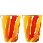 Folk Glass Tumblers (Set of 2)