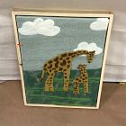Open Box: Giraffe Family Framed Felt Wall Art (19.5"W x 26"H)
