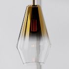 Open Box: Sculptural Glass Shade, Geo (6.5") - Gold Ombre
