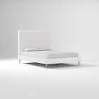 Open Box: Andes Tall Nontufted Bed, Queen (58") - Performance Coastal Linen White, Almond