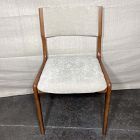 Open Box: Damon Café Dining Chair - Performance Distressed Velvet Sand, Cool Walnut