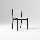 Open Box: Damon Cafe Dining Chair - Performance Yarn Dyed Linen Weave Alabaster, Smoked Oak
