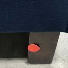 Open Box: Harmony Chair Ottoman - Performance Velvet Ink Blue, Dark Walnut