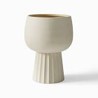 Open Box: Marta Ceramic Planter, Small (9.6"H x 12.9"Diam) - Alabaster