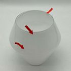 Open Box: Sculptural Glass Shade, Geo Mini (6") - Milk