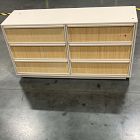 Open Box: Callahan Solid Wood Rattan 6-Drawer Dresser (60") - Alabaster