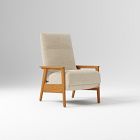Open Box: Mid-Century Show Wood Recliner - Performance+ Yarn Dyed Linen Weave Sand