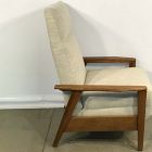Open Box: Mid-Century Show Wood Recliner - Performance+ Yarn Dyed Linen Weave Sand