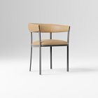 Open Box: Macy Dining Chair - Ludlow Leather Sand, Antique Textured Bronze