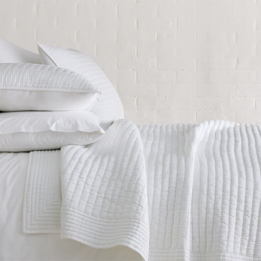 Silky TENCEL™ Pick Stitch Quilt & Shams | West Elm