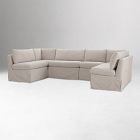 Vianna Slipcover Dining Banquette U-Shape (121"&ndash;168")