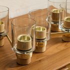 Wood &amp; Metal Votive Centrepiece Holder