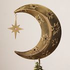 Light-Up Metal Moon Tree Topper