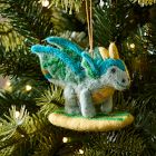Felt Surfing Dragon Ornament