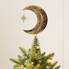 Light-Up Metal Moon Tree Topper
