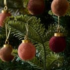 Small Flocked Ball Ornaments (Set of 25) - Plum