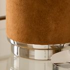 Leather-Wrapped Ice Bucket w/ Scoop
