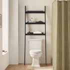 Shaped Wood Over-The-Toilet Ladder