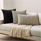Mixed Basketweave Stripe Pillow Cover