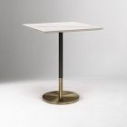 Orbit Restaurant Square Bar Table &ndash; Porcelain w/ Protective Metal Bumper