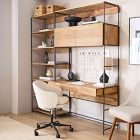 Industrial Solid Wood Modular Wall Desk (49")