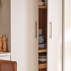 Modernist Wood &amp; Antique Brass Hardware