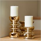Modern Mercury Glass Pillar Holders