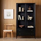 Bronzed Iron Tall Glass Cabinet (40")