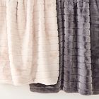 Faux Fur Chinchilla Stripe Throw