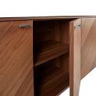 Chevron Walnut Media Console (79")