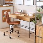 Industrial Solid Wood Storage Desk (48")