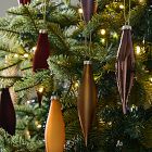 Lone Fox Medium Glass Marquise Ornaments (Set of 9)