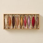 Lone Fox Medium Glass Marquise Ornaments (Set of 9)