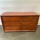 Open Box: Calla Solid Wood 6-Drawer Dresser (60") - Cool Walnut