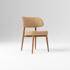 Open Box: Hyde Dining Chair - Performance Distressed Velvet Camel, Cool Walnut