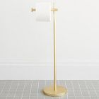 Open Box: Modern Overhang Bathroom Freestanding Toilet Paper Holder - Antique Brass