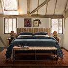 Woven Leather Bench