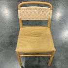 Open Box: Eindhoven Dining Chair - Ludlow Leather Cumin, Blonde