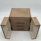 Open Box: Modern Fluted Jewelry Box, Cube (10") - Dune