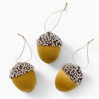Lone Fox Felt Acorn Ornaments (Set of 3)