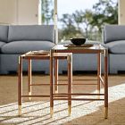 Arnet Solid Wood and Glass Nesting Side Tables (18"&ndash;24")