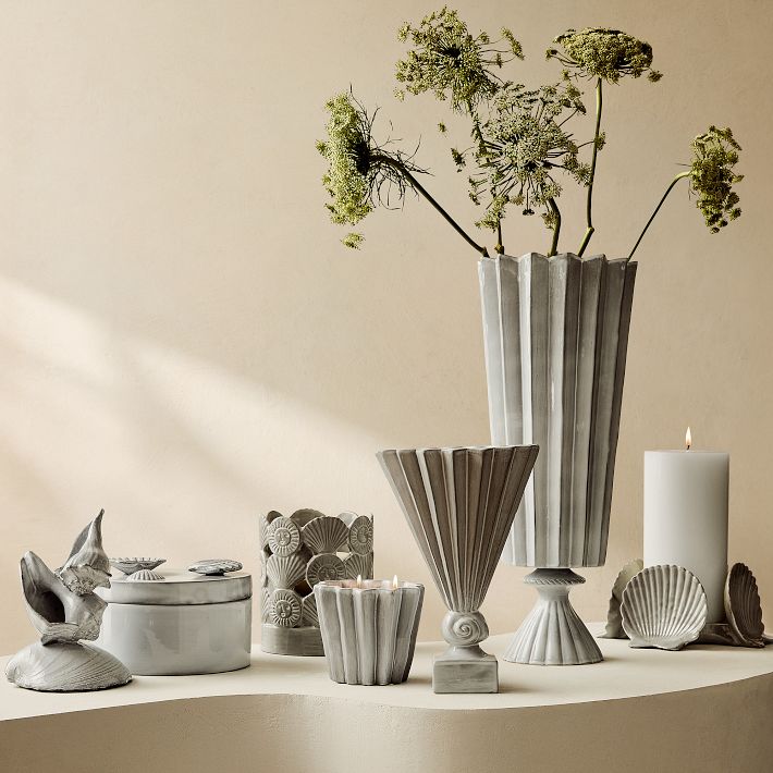 Solei Object Ceramic Decor, Ivory | West Elm