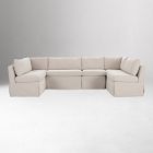 Vianna Slipcover Dining Banquette U-Shape (121"&ndash;168")