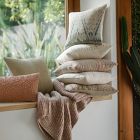 Corded Floral Pillow Cover