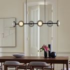 Bezel 6-Light Linear Chandelier (51.5")