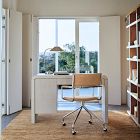 Solstice Painted Raffia Storage Desk (48")