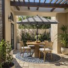 9' Round Outdoor Patio Umbrella - Rustproof Aluminum Tilt Frame