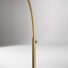 Ariel Stacked Arc Solid Oak Floor Lamp (63")