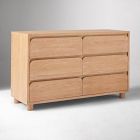 Open Box: Alfie 6-Drawer Dresser (56") - Warm Cerused